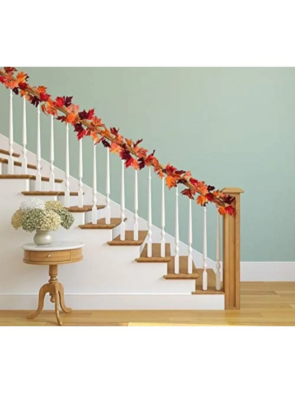 6 Pack Autumn Maple Leaf Garland - 5.9Ft Hanging Vine for Thanksgiving Decor